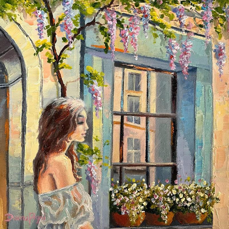 Painting Wisteria in Paris by Pigni Diana | Painting Figurative Oil Pop icons