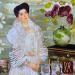 Gemälde Miss June von Romanelli Karine | Gemälde Figurativ Porträt Alltagsszenen Acryl Collage Posca Pastell Papier