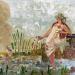 Gemälde La fraîcheur du petit matin   von Romanelli Karine | Gemälde Figurativ Landschaften Alltagsszenen Acryl Collage Posca Pastell Papier