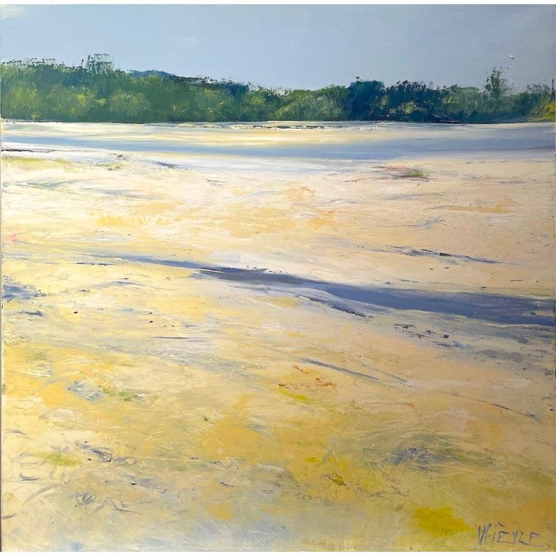 Painting Rive de Loire by Fièvre Véronique | Painting Figurative Acrylic Landscapes, Marine, Nature