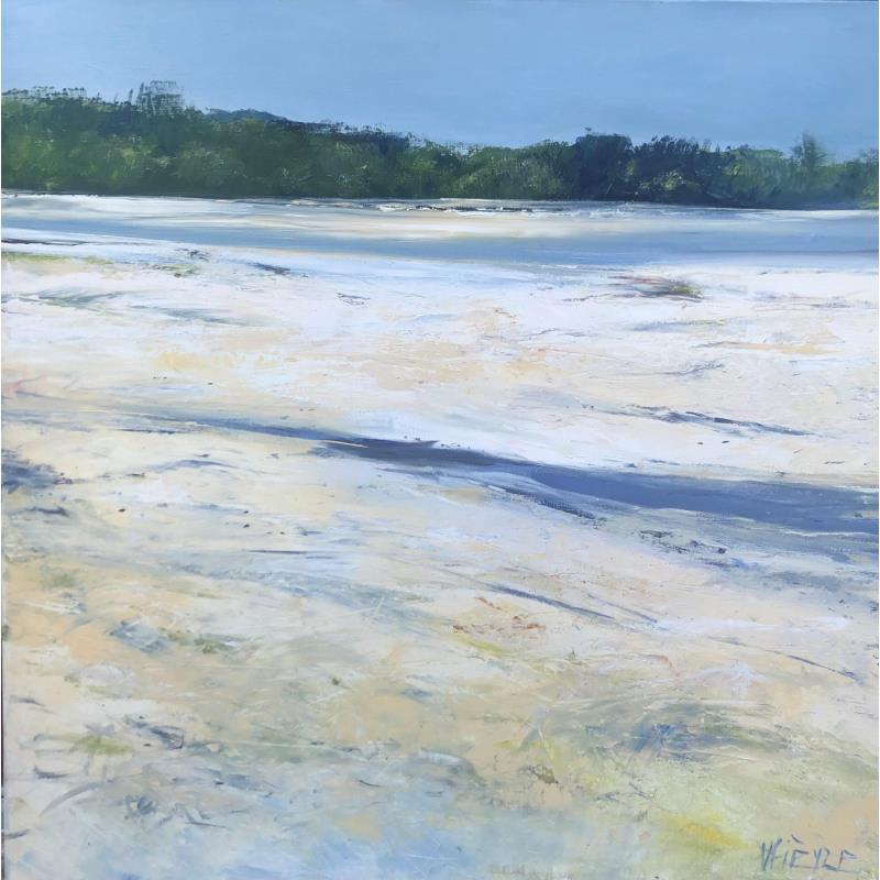 Painting Rive de Loire by Fièvre Véronique | Painting Figurative Acrylic Landscapes, Marine, Nature