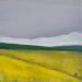 Painting Rapeseed Field by Herz Svenja | Painting Abstract Landscapes Acrylic