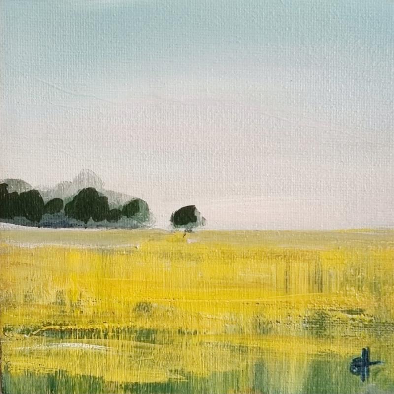 Gemälde Behind the horizon von Herz Svenja | Gemälde Abstrakt Landschaften Acryl