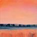 Painting ORANGE EVENING by Herz Svenja | Painting Impressionism Landscapes Acrylic