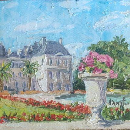 Gemälde Le jardin de Luxembourg au printemps  von Dontu Grigore | Gemälde Figurativ Öl Urban