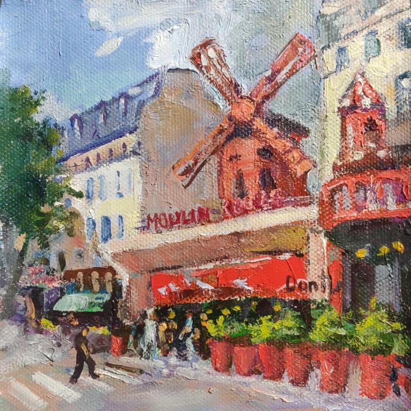 Gemälde Le moulin rouge à Paris  von Dontu Grigore | Gemälde Figurativ Urban Öl