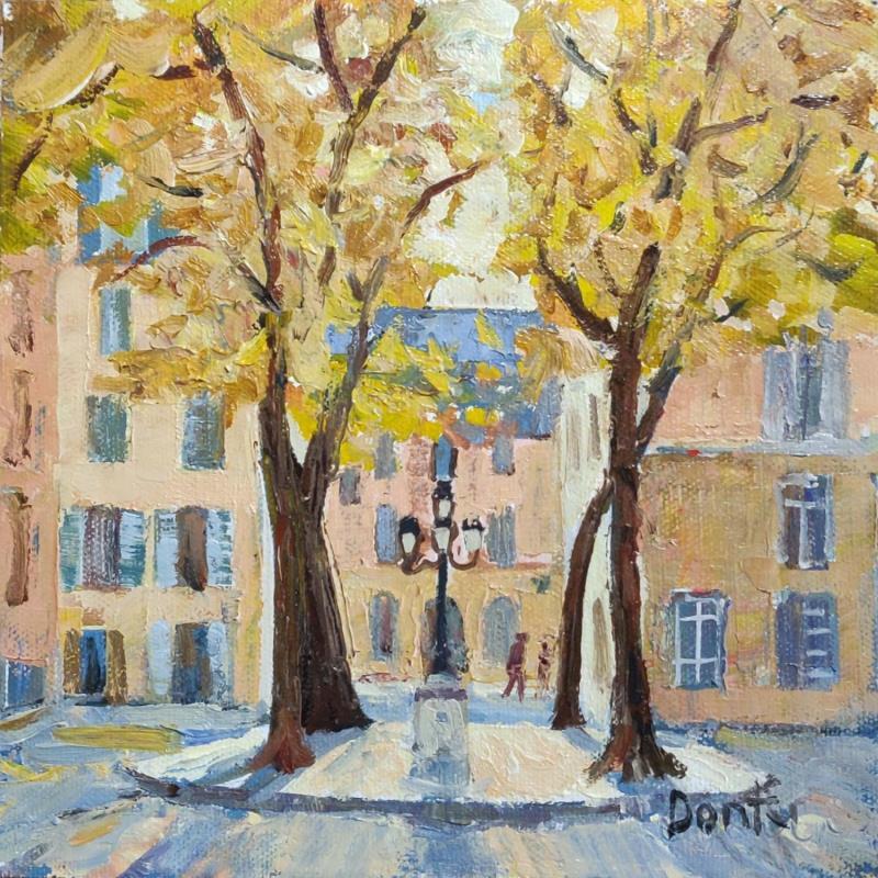 Painting Place de Fürstenberg à Paris en automne  by Dontu Grigore | Painting Figurative Urban Oil