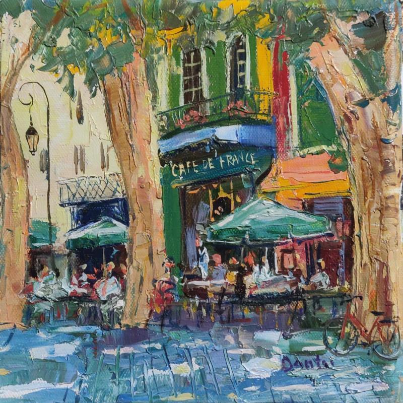 Painting Café de France  by Dontu Grigore | Painting Figurative Urban Oil