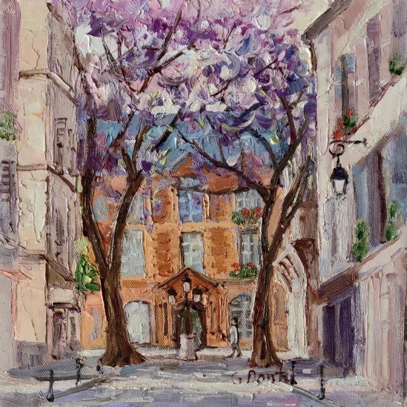 Painting Place de Fürstenberg à Paris au printemps  by Dontu Grigore | Painting Figurative Urban Oil