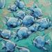 Painting LOS PECES by Escobar Francesca | Painting Figurative Marine Wood Acrylic