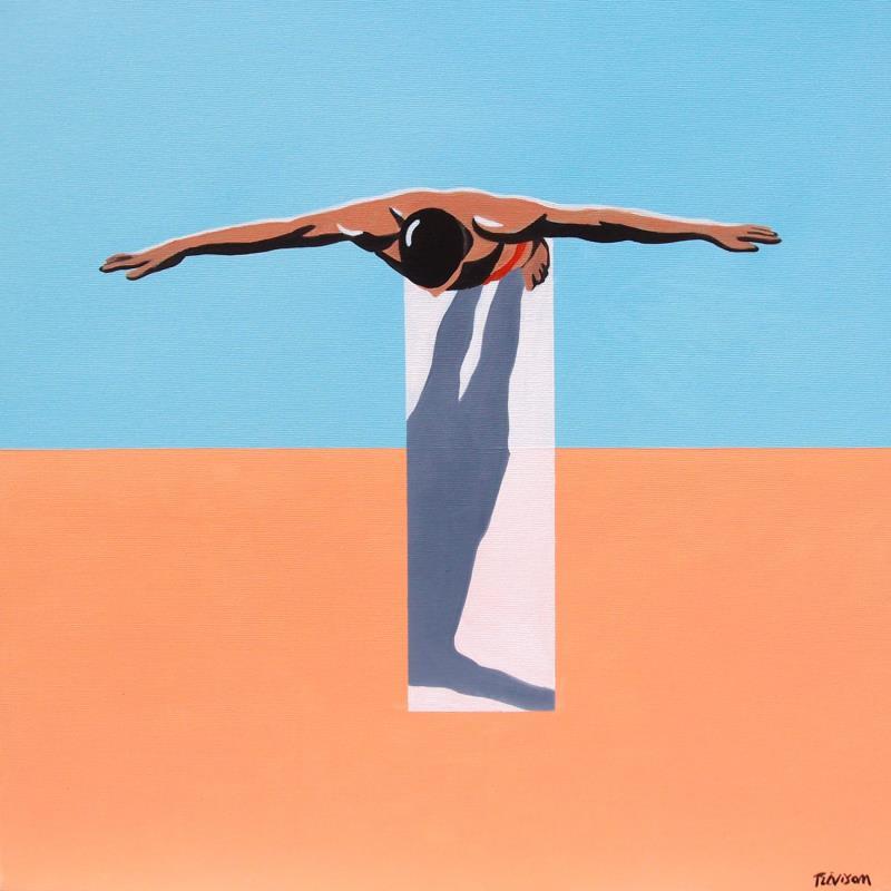 Gemälde The shadow von Trevisan Carlo | Gemälde Pop-Art Sport Alltagsszenen Öl