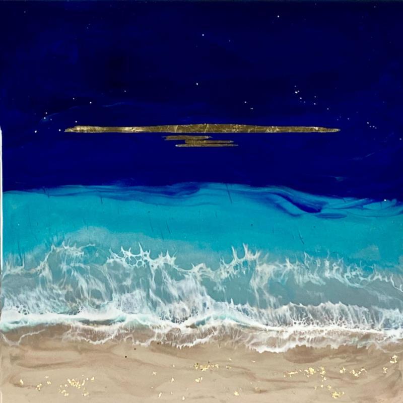 Painting Symphonie du littoral by Aurélie Lafourcade painter | Painting Figurative Acrylic, Resin Marine, Minimalist
