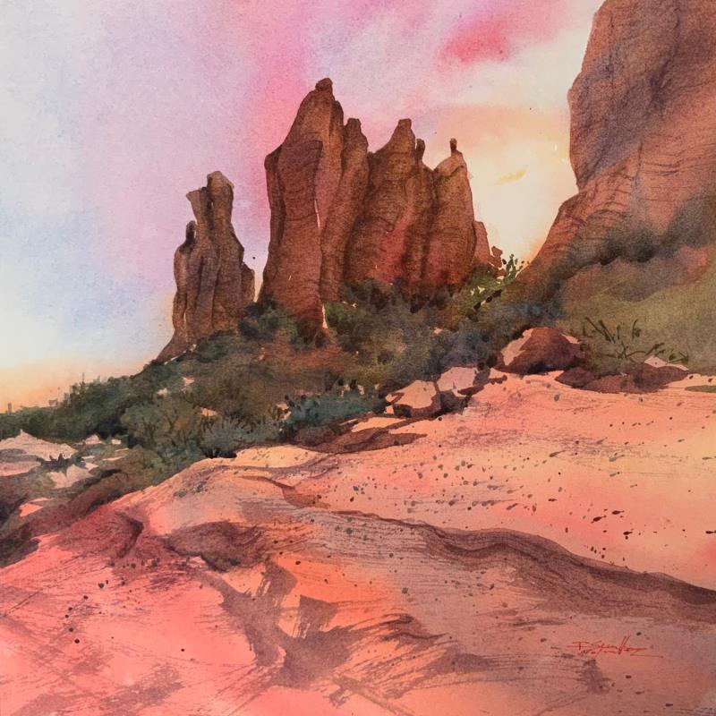 Peinture F3 128 par Seruch Capouillez Isabelle | Tableau Figuratif Aquarelle Nature, Paysages, Urbain