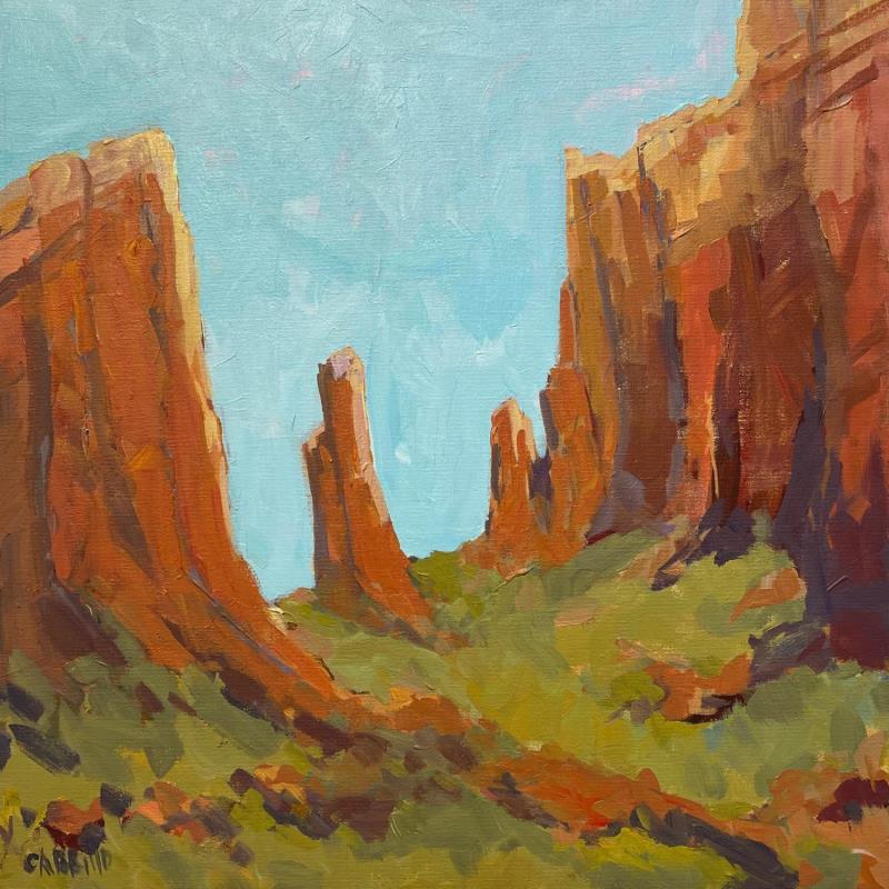 Painting Good Morning Sedona by Carrillo Cindy  | Painting Figurative Oil Landscapes