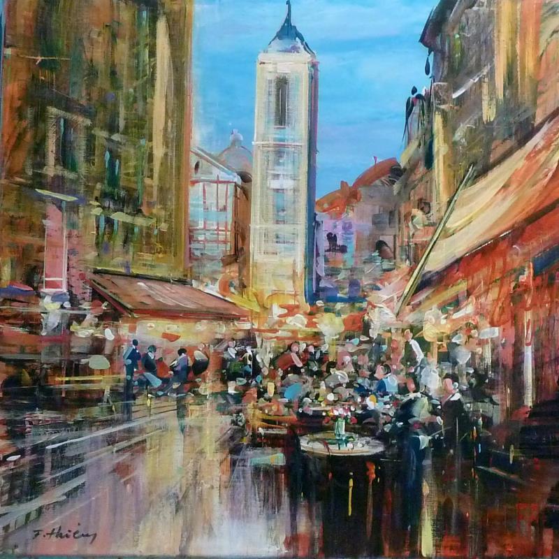 Painting Very Happy Hour by Frédéric Thiery | Painting Figurative Acrylic Life style