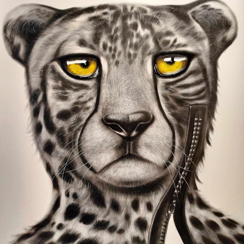 Painting 80x80 No Name 10020-21368-20240329-9 by K'Arts | Painting Figurative Society Nature Animals Charcoal