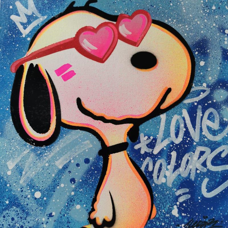 Painting Snoopy Good Love by Kedarone | Painting Pop-art Pop icons Graffiti Acrylic