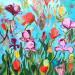 Peinture Envolée d’été fleuri par Bertre Flandrin Marie-Liesse | Tableau Figuratif Nature Acrylique