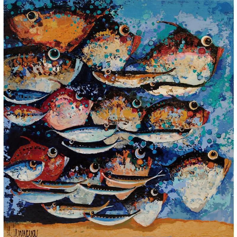 Painting Olu peces  by Villanueva Puigdelliura Natalia | Painting Figurative Acrylic, Resin Animals