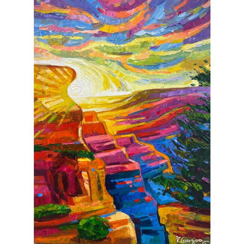 Peinture Grand canyon sunset par Georgieva Vanya | Tableau