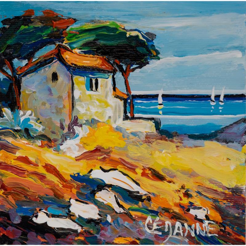 Painting Journée ensoleillée au Mas de Provence by Cédanne | Painting Figurative Landscapes Marine Oil Acrylic