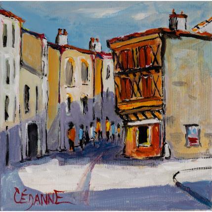 Painting La plus vieille maison du village by Cédanne | Painting Figurative Acrylic, Oil Landscapes, Life style, Urban