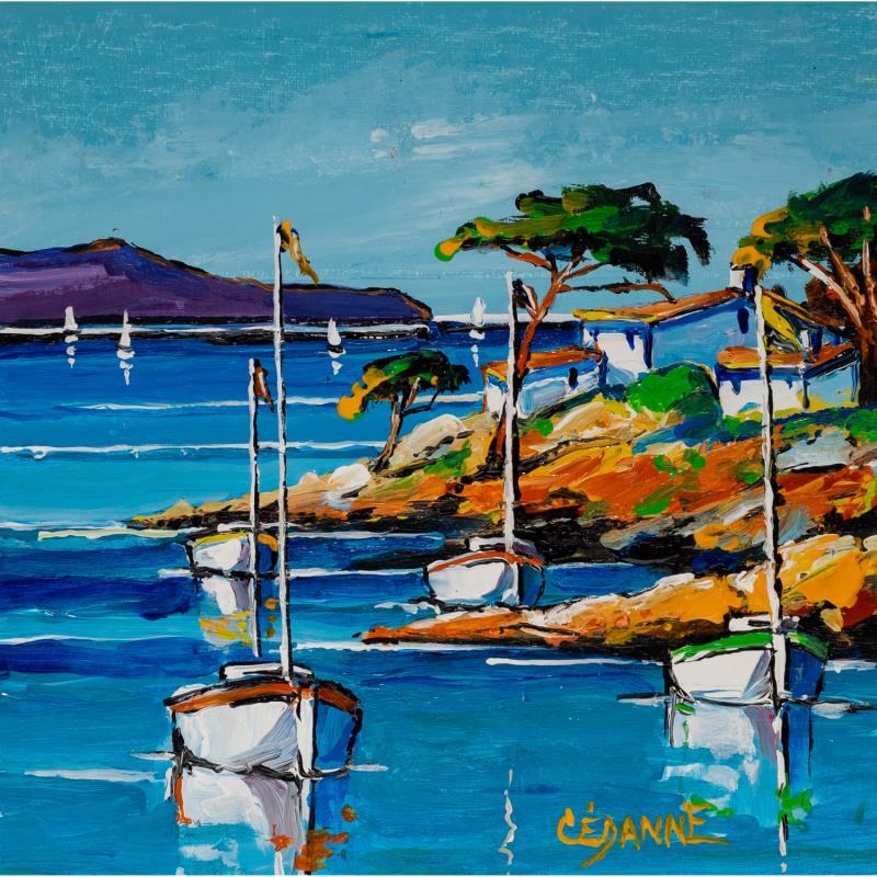 Painting Paysage côtier by Cédanne | Painting Figurative Acrylic, Oil Landscapes, Marine, Pop icons