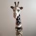 Sculpture Totem Girafe  by Escoffier Odile | Sculpture Figurative Animals Raku