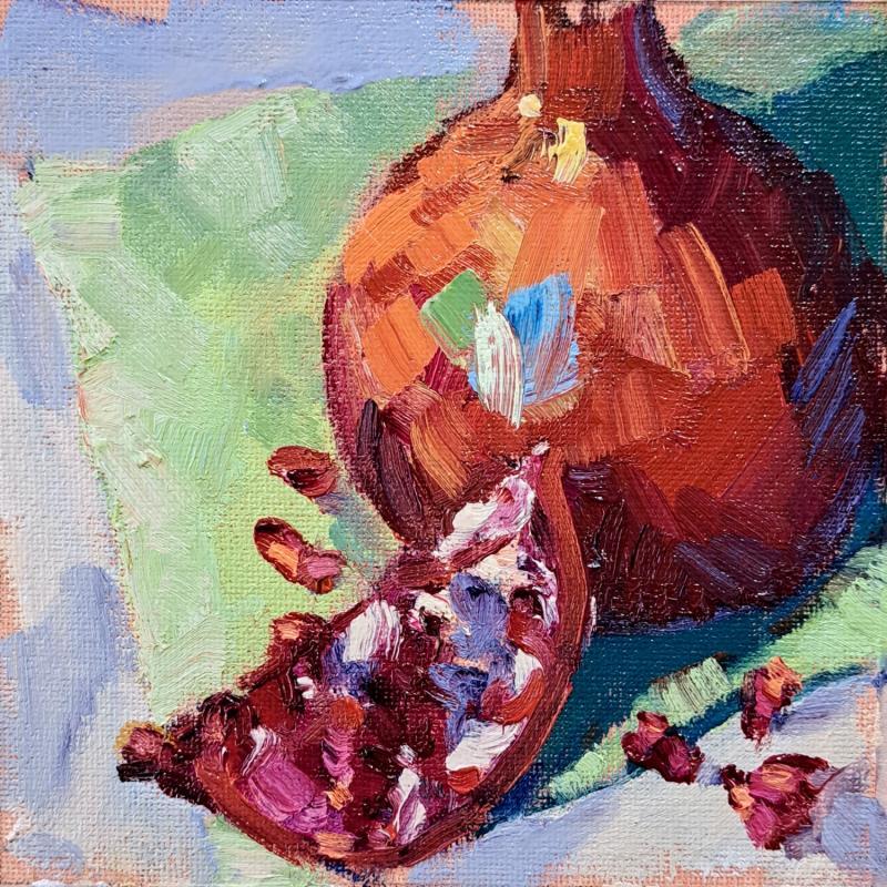 Painting Grenade by Aliamus Béatrice  | Painting Impressionism Gouache Still-life