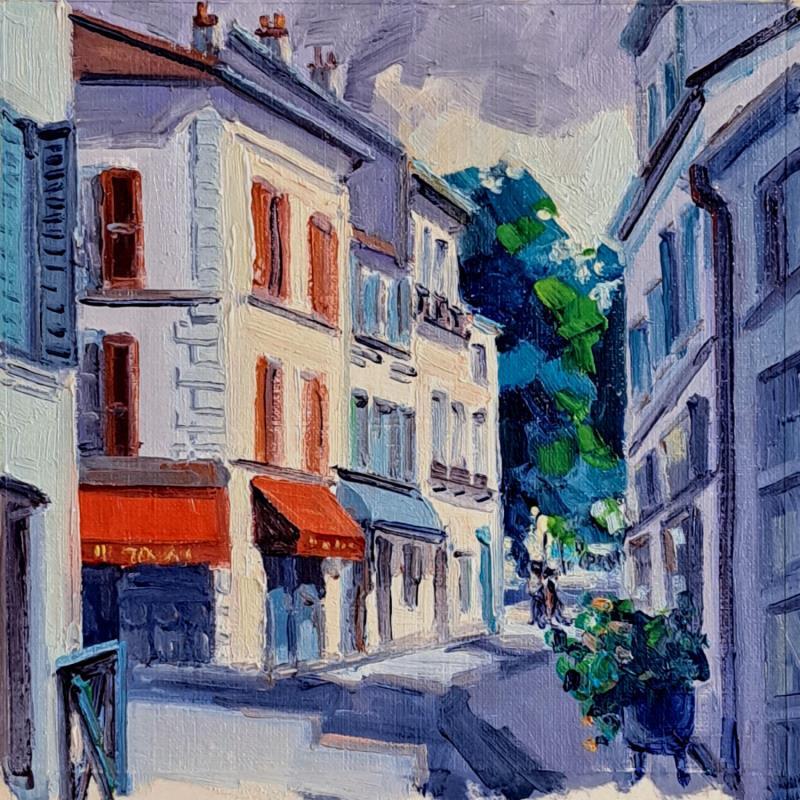 Painting Rue de gué à Rueil by Aliamus Béatrice  | Painting Figurative Urban Architecture Oil