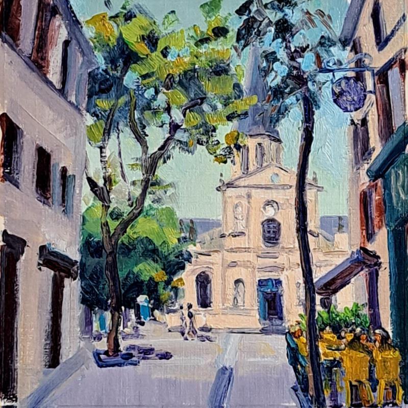 Painting St Pierre X St Paul à Rueil  by Aliamus Béatrice  | Painting Figurative Urban Architecture Oil