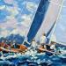 Painting Jolie brise  by Aliamus Béatrice  | Painting Figurative Marine Sport Oil