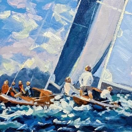 Painting Jolie brise  by Aliamus Béatrice  | Painting Figurative Oil Marine, Sport