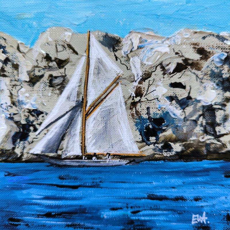 Painting Toutes voiles dehors by Rey Ewa | Painting Figurative Acrylic Landscapes