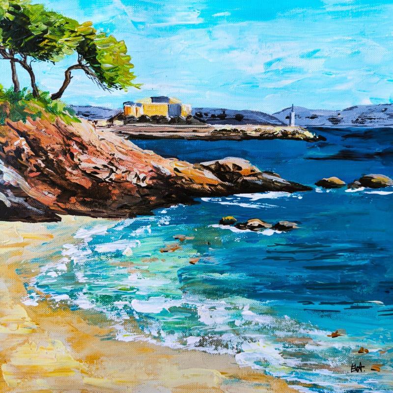 Painting Hyères by Rey Ewa | Painting Figurative Acrylic Landscapes
