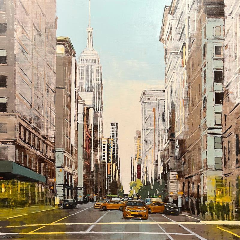Painting 5th Avenue Sunlight by Faveau Adrien | Painting Figurative Oil Urban