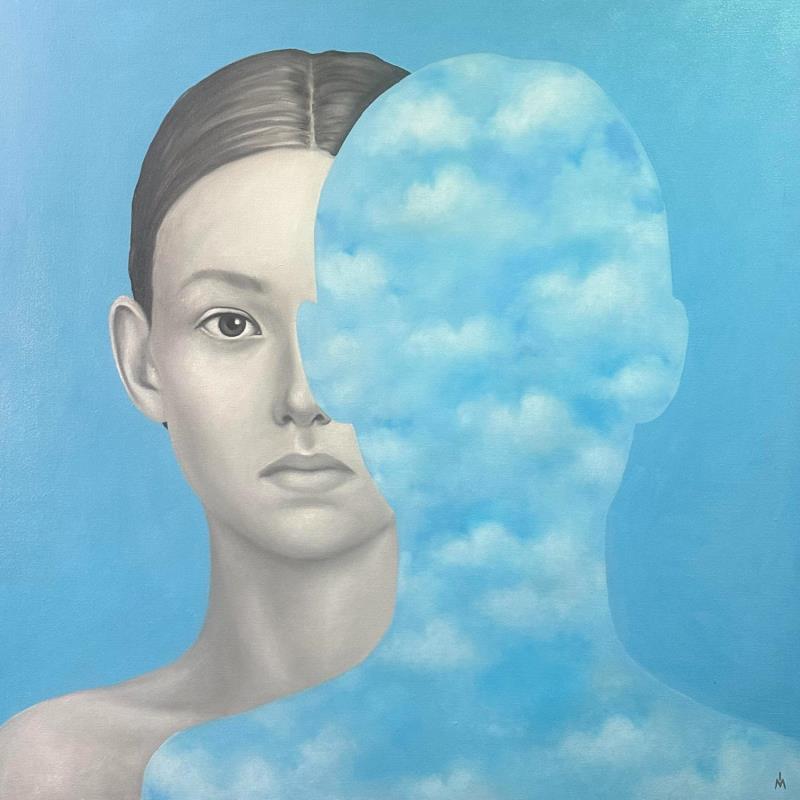 Painting Imprint by Ivanova Margarita | Painting Surrealism Oil Minimalist, Nature, Portrait