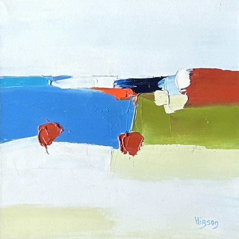 Painting Harmonie 2 by Hirson Sandrine  | Painting Abstract Landscapes Nature Minimalist Oil