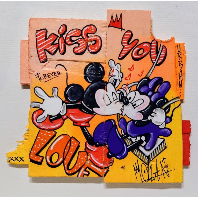 Painting Kiss You by Molla Nathalie  | Painting Pop-art Pop icons Acrylic Posca