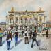 Painting Opéra Garnier by Lallemand Yves | Painting Figurative Urban Acrylic
