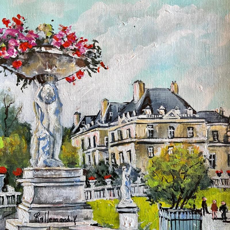 Peinture Jardin du Luxembourg par Lallemand Yves | Tableau Figuratif Urbain Acrylique