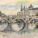 Painting Le pont Neuf by Lallemand Yves | Painting Figurative Urban Acrylic