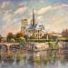 Gemälde Notre Dame de Paris von Lallemand Yves | Gemälde Figurativ Urban Acryl