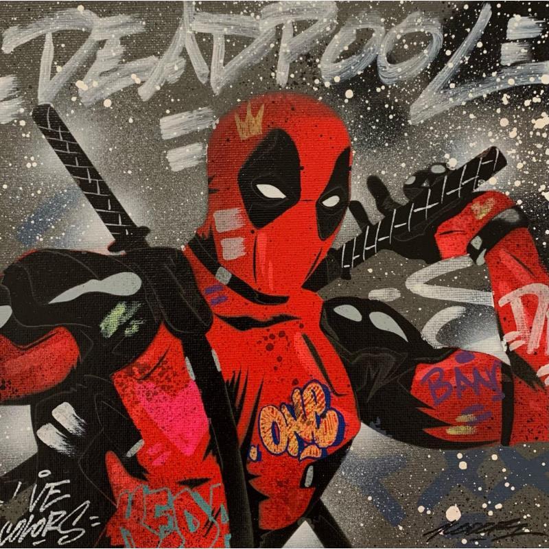 Painting Deadpool sabre  by Kedarone | Painting Pop-art Acrylic, Graffiti Pop icons