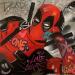 Peinture Deadpool tranquille par Kedarone | Tableau Pop-art Icones Pop Graffiti Acrylique