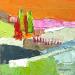 Gemälde Orange joy in me von Ottenjann Andrea | Gemälde Abstrakt Landschaften Öl