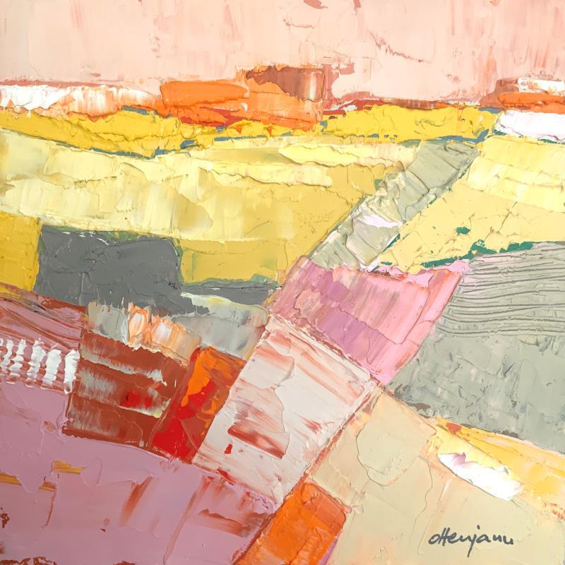Gemälde Sunny fields von Ottenjann Andrea | Gemälde Abstrakt Landschaften Öl