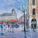 Painting LILLE, PLACE DU THEATRE by Euger | Painting Figurative Society Urban Life style Oil