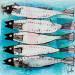 Peinture Sardines par Colombo Cécile | Tableau Art naïf Animaux Natures mortes Aquarelle Acrylique Collage Encre Pastel