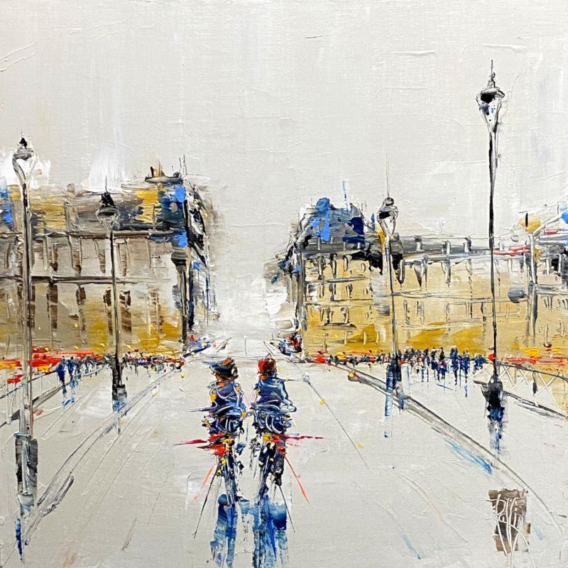 Painting Sur le pont by Raffin Christian | Painting Figurative Urban Oil